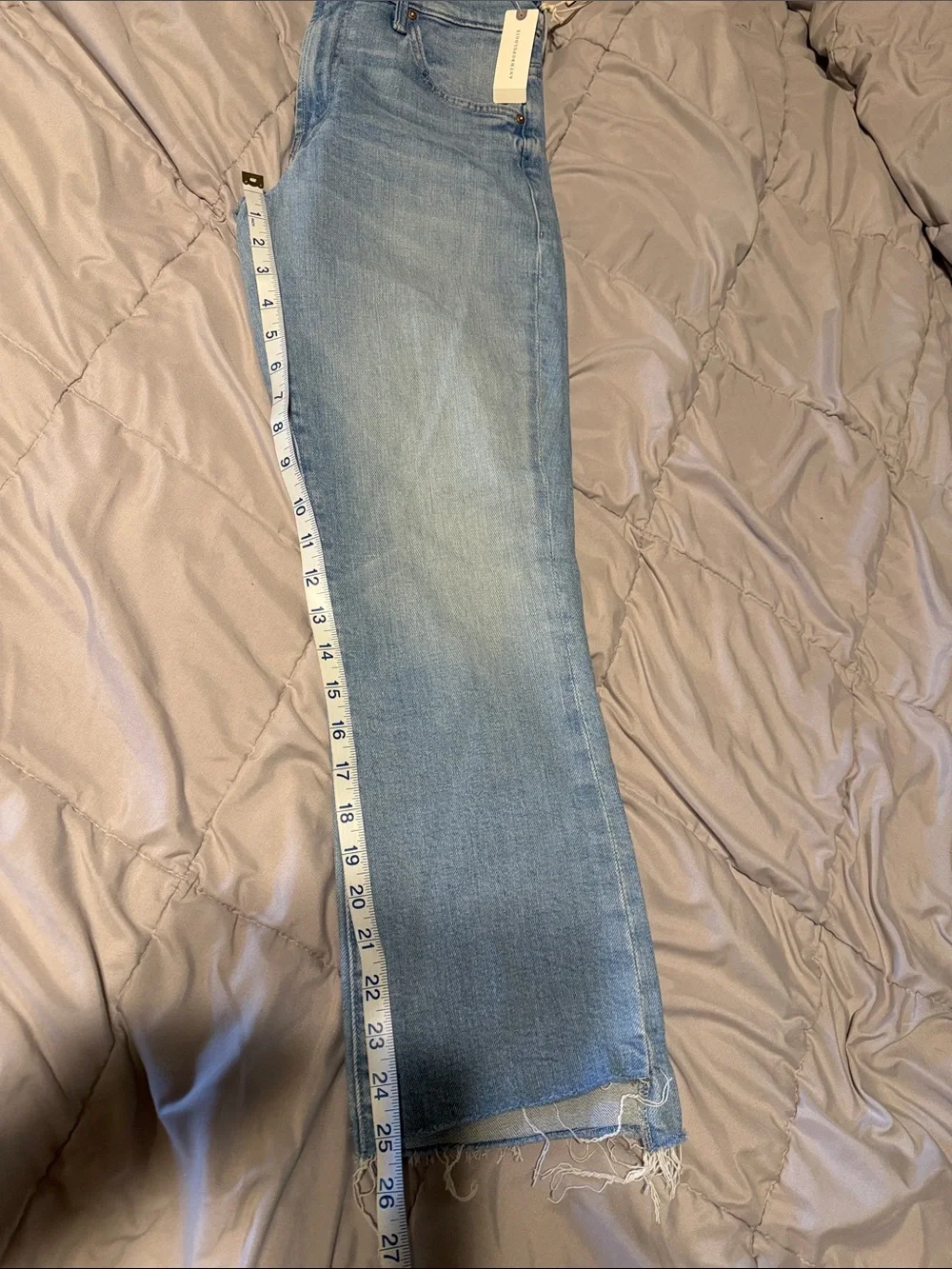 MOTHER Insider High Rise Crop Straight Step Jeans